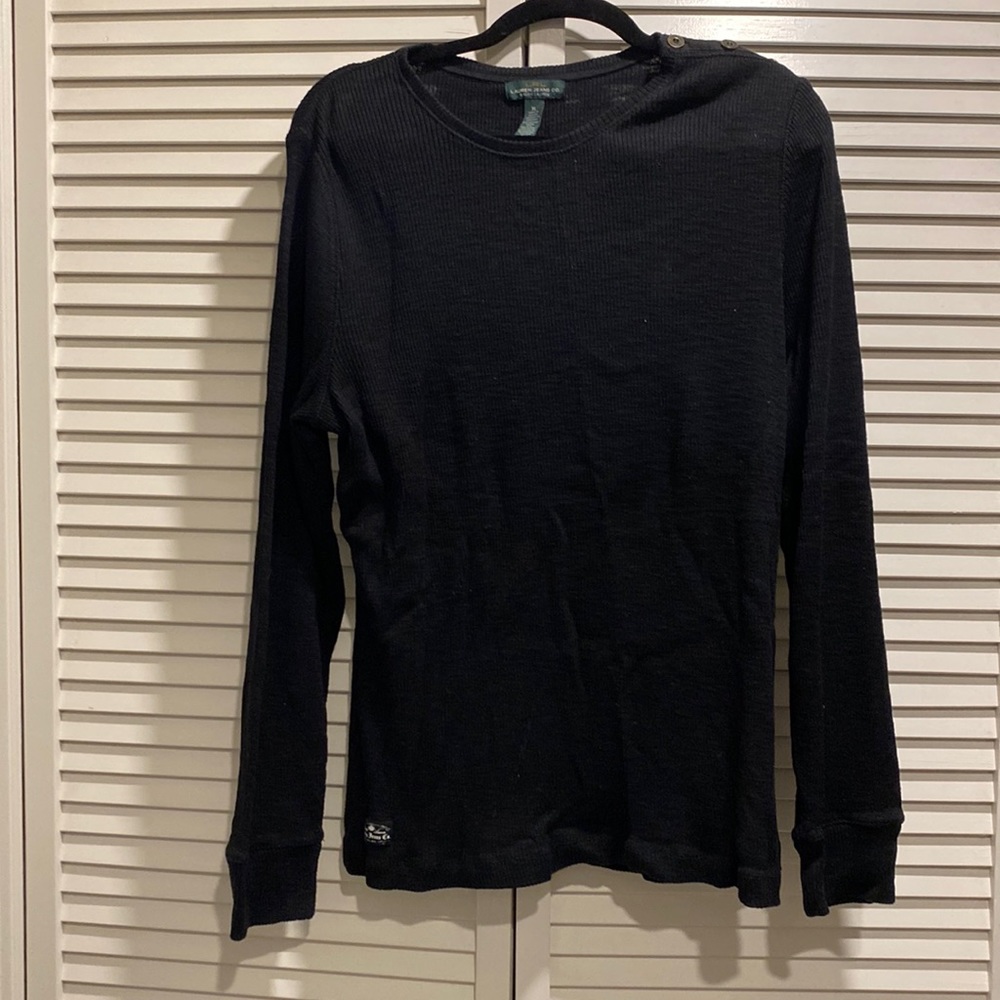 Lauren Ralph Lauren Black Long Sleeve Top